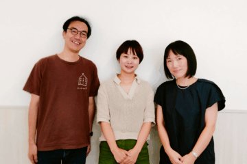 写真／堀江大園長（左）端場さん（中）石井さん（右）